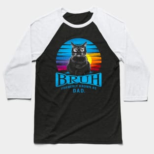 Cat Dad Men Father's Day Design Birthday Best Vintage kitten lover Baseball T-Shirt